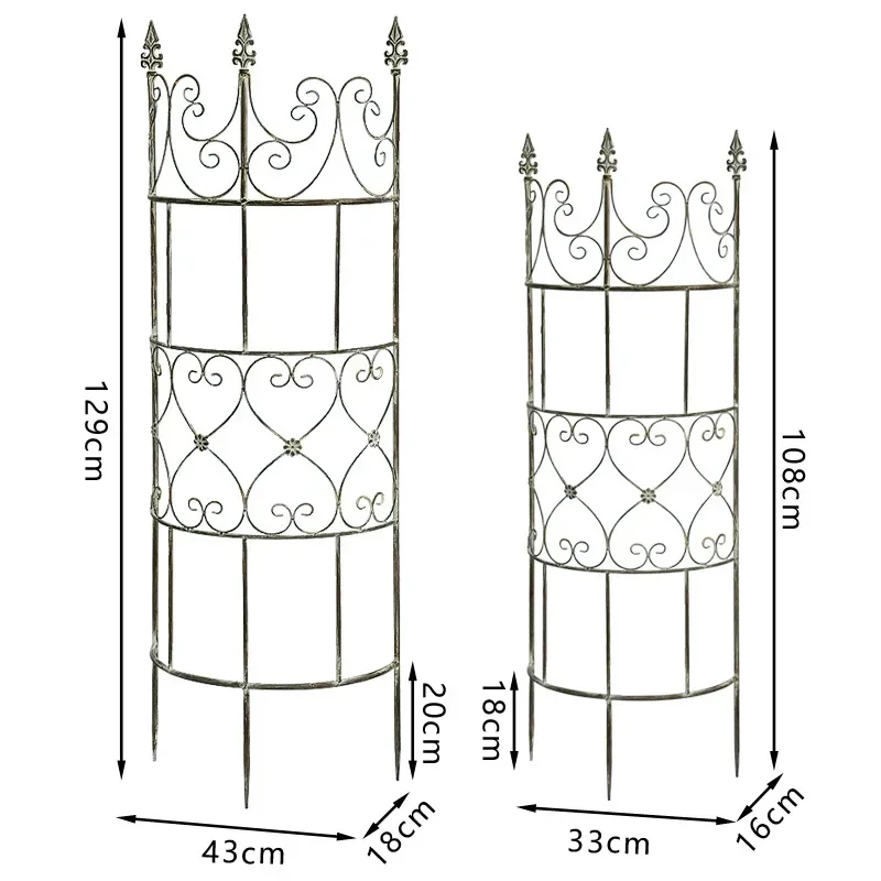 Gardening iron pergola flower stand plant clematis climbing balcony rose outdoor fence garden courtyard bracket