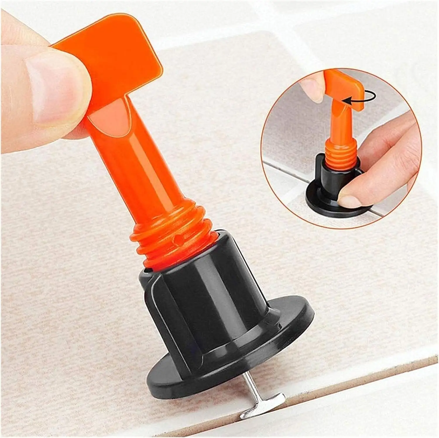46pcs Reusable Tile Leveling System Clip Wall Floor Tile Leveler Spacers with Wrench Tile Laying Level Wedges Installation Tool