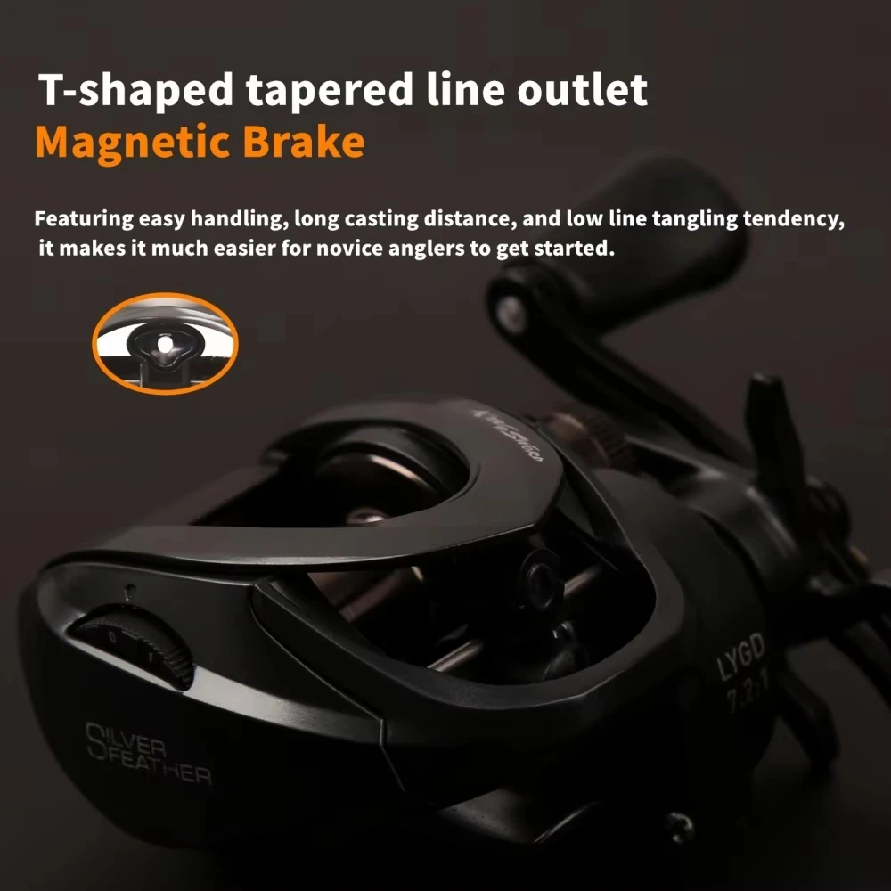 Carrete ultraligero carbono – Freno magnético 7.2:1 para micromaterial - imagen 2