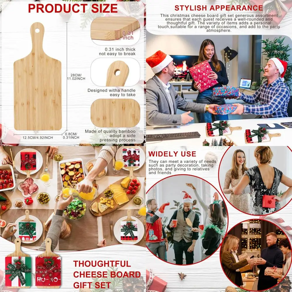 

Christmas Kitchenware Gift Set: 12-Piece Utensils, Cutting Boards, Towels, Picks, Ropes & Charcuterie Boards for Holiday Giving