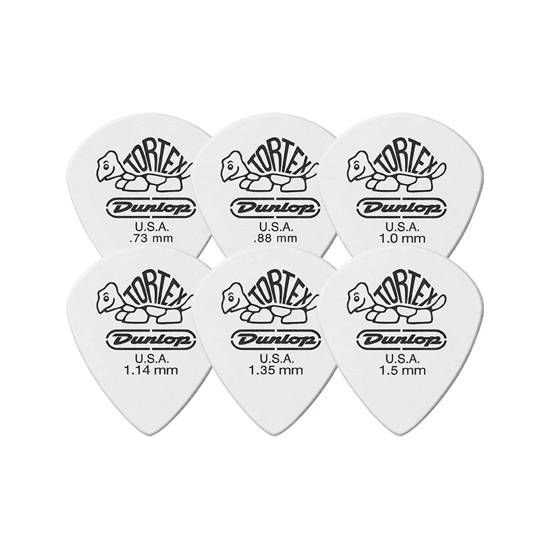 Dunlop Guitar Picks 478R Tortex White Jazz III Pick 0.73/0.88/1.0/1.14/1.35/1.5 mm, USA Original Guitar Accessories