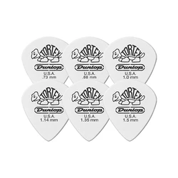 Dunlop Gitaarplectrums 478R Tortex White Jazz III Pick 0.73/0.88/1.0/1.14/1.35/1.5 mm, Origineel Gitaaraccessoires uit de VS