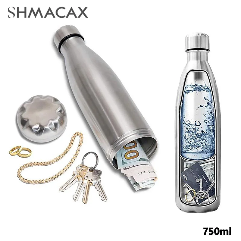 Secret Hidden Safe Steel Water Bottle Safe Money Box Secret Stash Spot Can Hidden Safes Storage Compartment For Cards Keys Cash