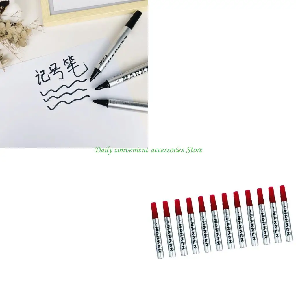 

97QB Pack of 12 Quick Drying Strong Markers Suitable for Greasy Exteriors