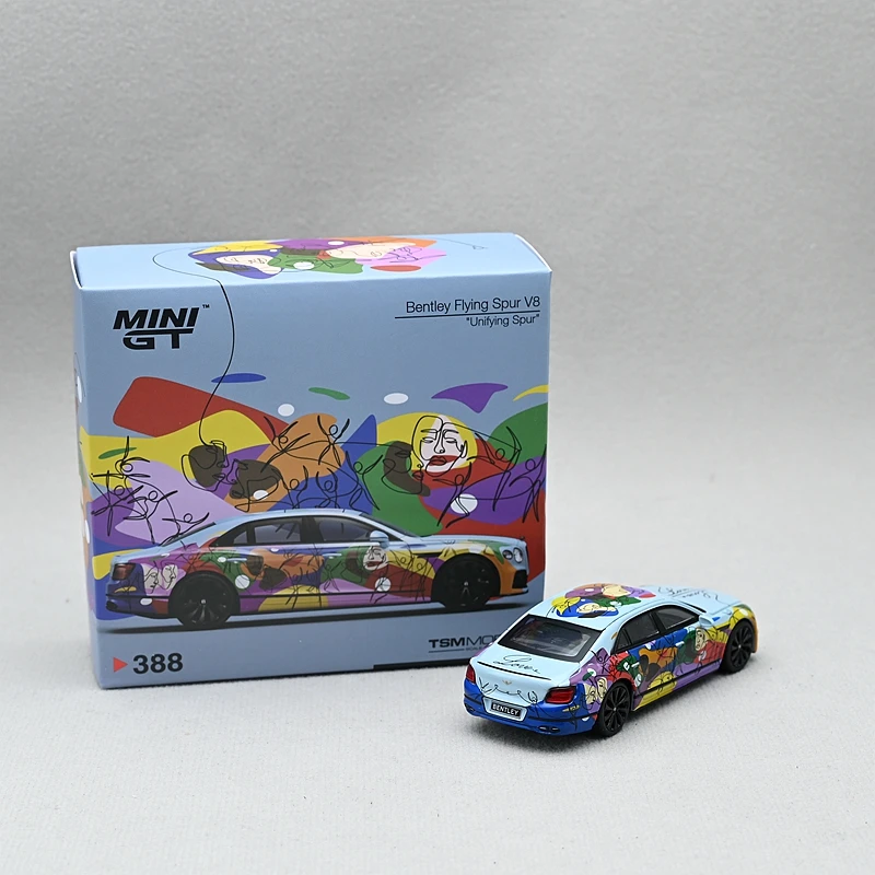 MINI GT 388 1/64 Limited edition Bentley Graffiti Alloy car model finished toy decoration