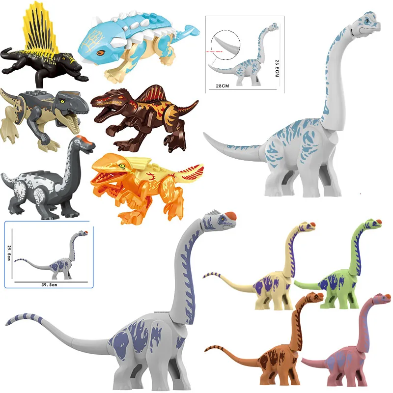 

Jurassic Dino World Large Dinosaurs Figures Bricks Building Blocks Velociraptor T-Rex Triceratops Indominus Rex Toys For Kids