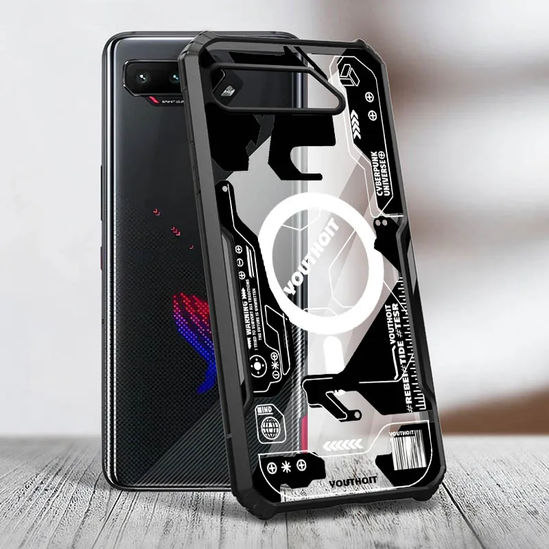 [Ready Stock]For ASUS ROG Phone 5s Pro 5 Ulitmate 3 Strix Phone 2 Shock Fall Prevention Transparent Case Pattern No.2