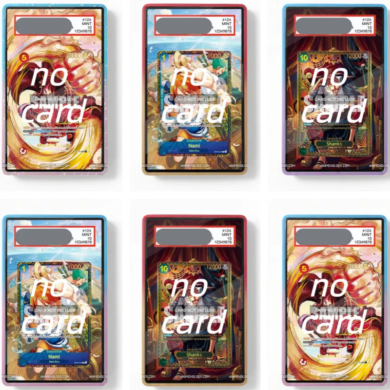 Card Display Case Acrylic Magnetic Graded Card Holder Stand Luffy Nami Shanks Gradient Border Protector Frame No Card Included
