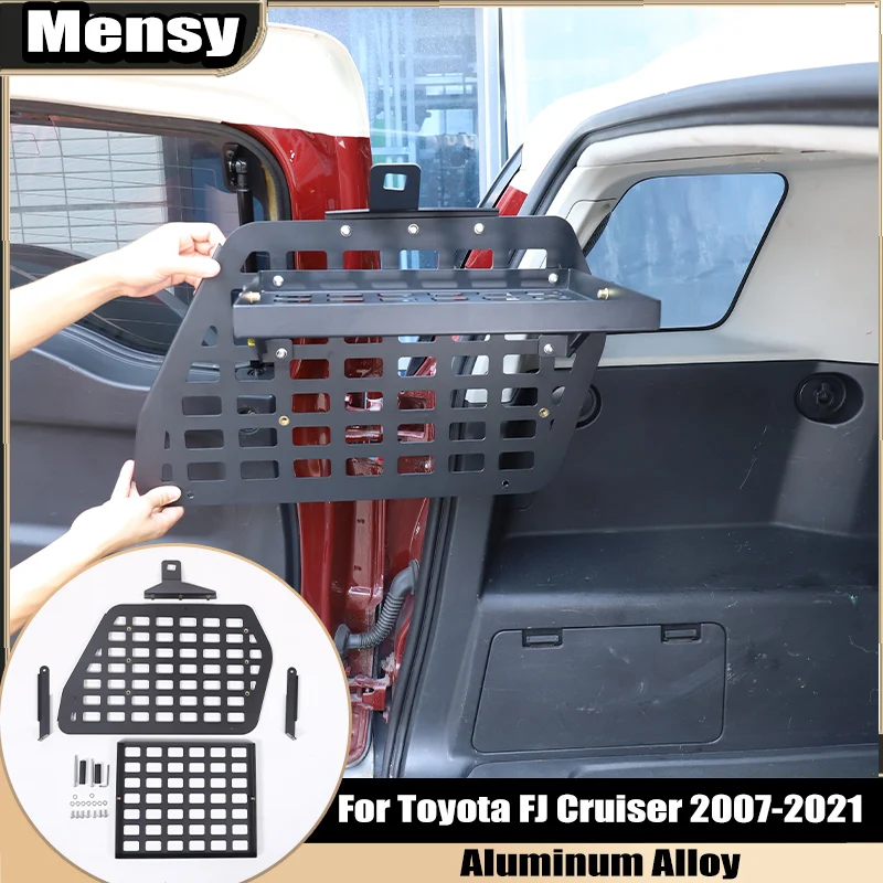 

For Toyota FJ Cruiser 2007-2021 Aluminum Alloy Car Rear Trunk Side Window Debris Racks Organizer Debris Rack Tray accessories