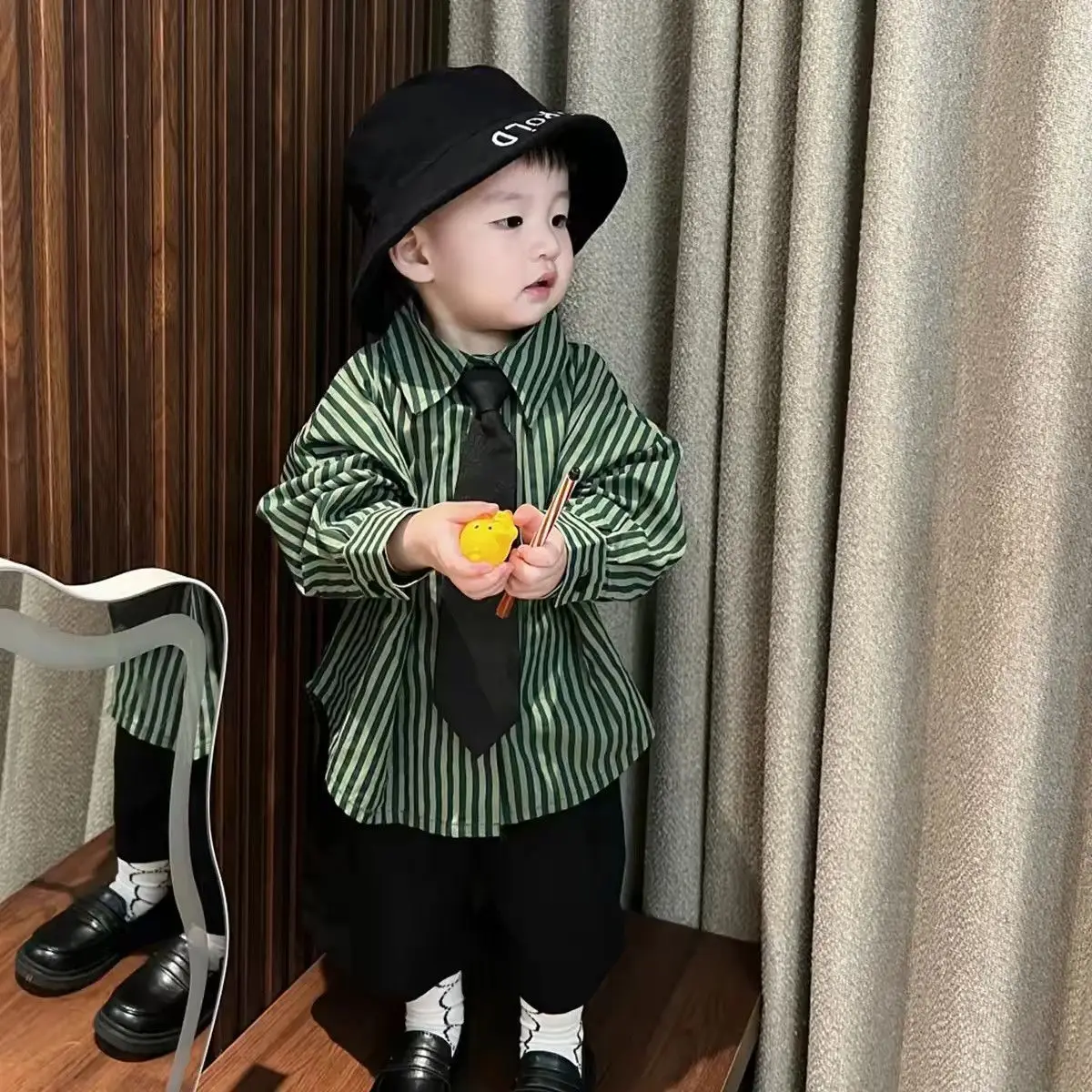 Trendy and Fashionable Kids Clothing Set 2026 New Childrens Spring Shirt Stylish Toddler Clothes Good-looking Childrens Clothing