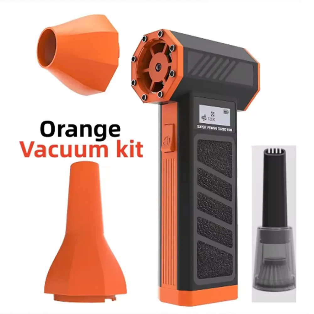 

130000RPM Mini Violent Turbo Fan Four Wind Speeds Brushless Motor Vacuum Cleaner Power Display Quiet Electric Air Duster