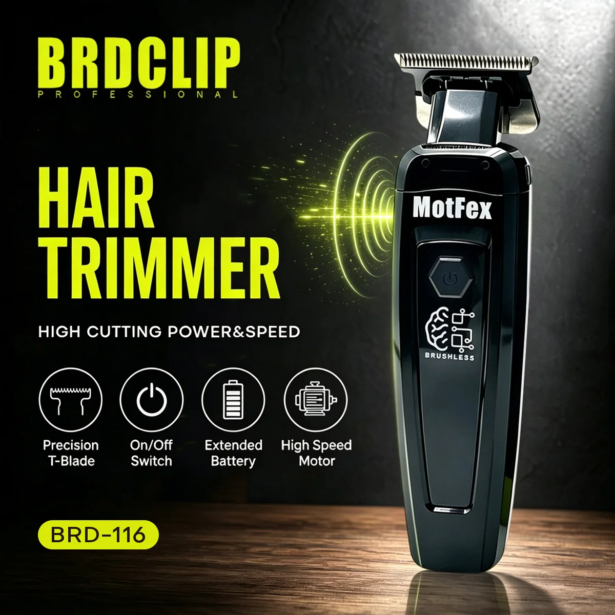 BRDCLIP Haarschneidemaschine Profi Haarschneidemaschine Haartrimmer Professionell Haarschneidemaschine für Friseure Haarschneidemaschine mit bürstenlosem Motor LED-Anzeige Ladestation Haartrimmer für