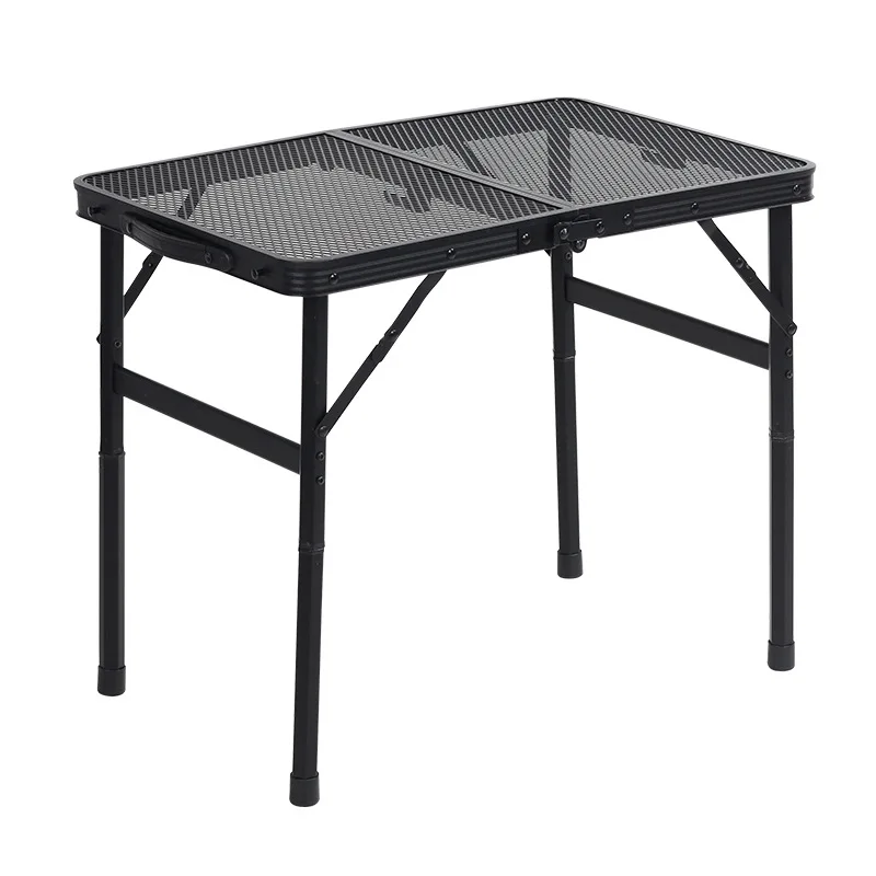 Składany stół Outdoor Camping Supplies Przenośna żelazna siatka Aluminiowy stop Piknik Grill Kawowy stół ogrodowy стол туристический