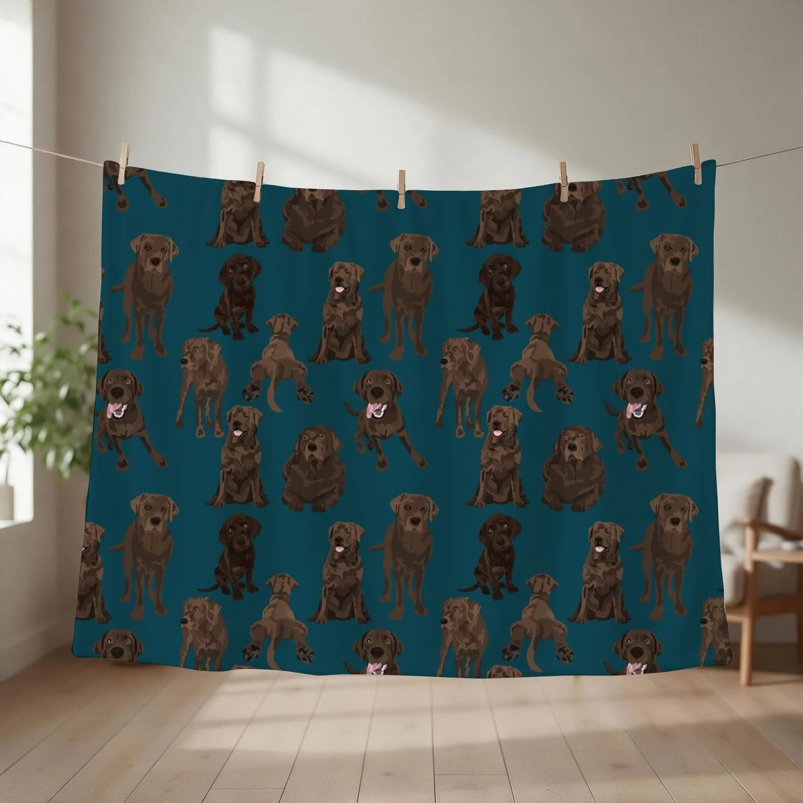 New Chocolate Labrador Throw Blanket Moving wednesday Shaggy Quilt Blankets