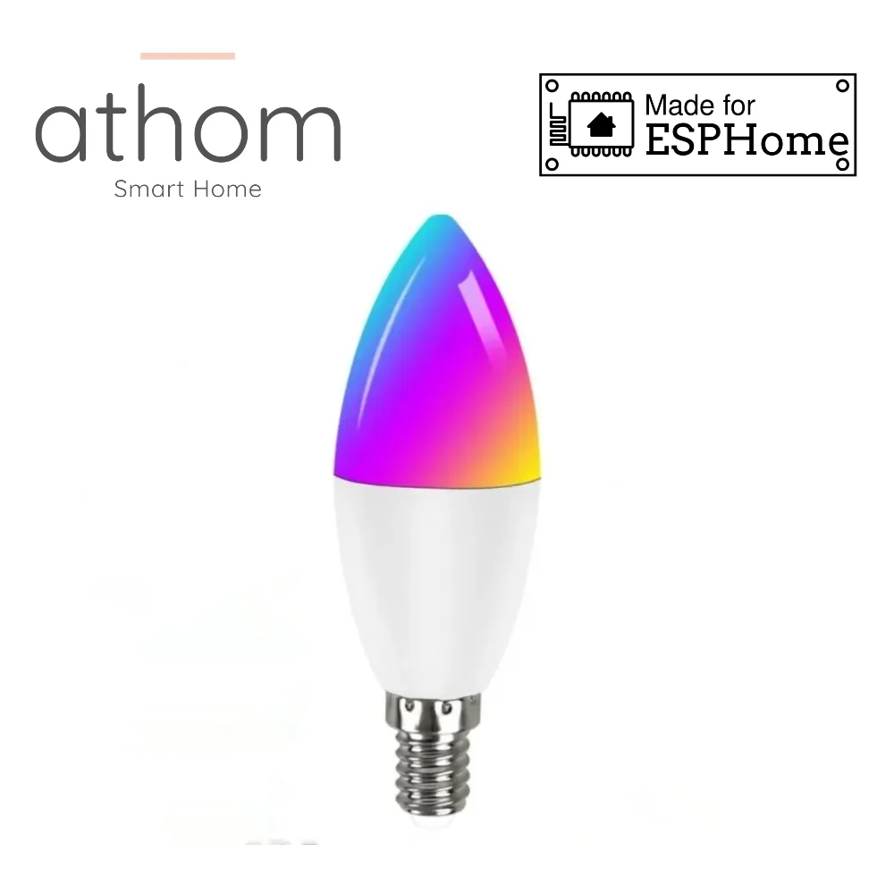 

Сделано для ESPHome Smart Bulb ESP8285 работает с Home Assistant E14