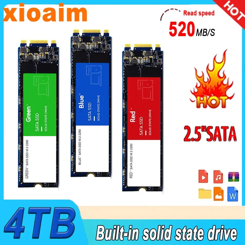 

For xiaomi NEW SATA 3.0 Internal SSD M.2 High Speed SSD 1TB 2TB 4TB Expansion High-Speed transmission For Laptop SSD Notebook