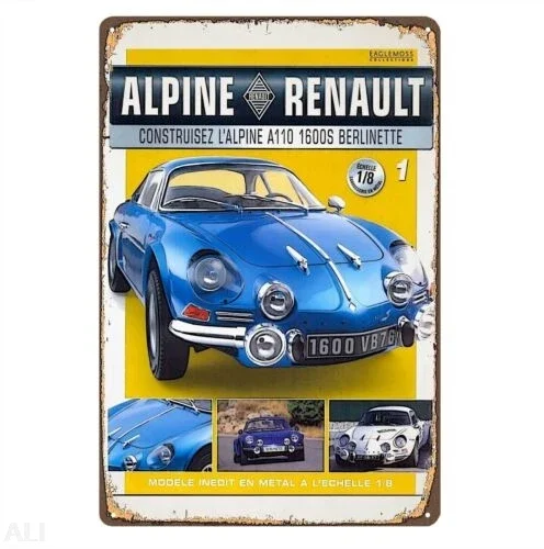 Alpine A110 Car Metal Poster  Sign 20x30cm sign