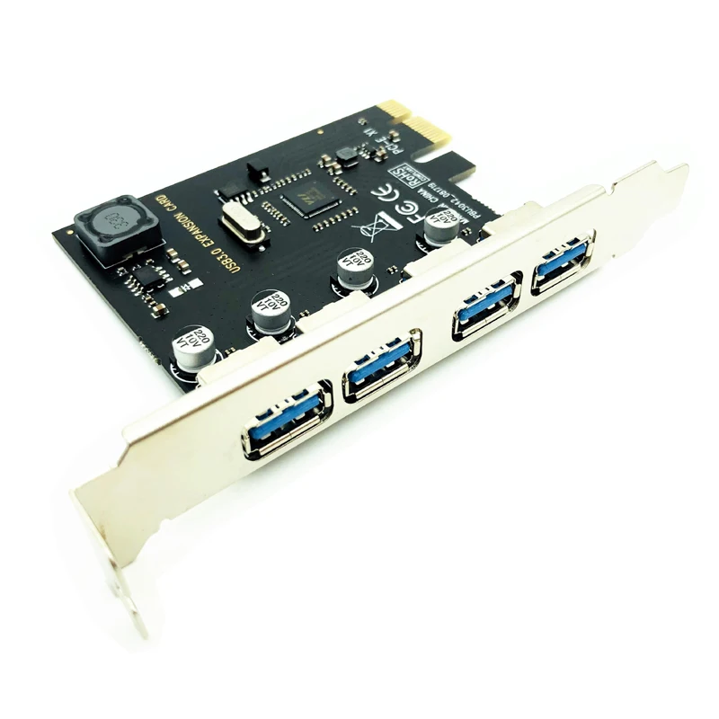 4 порта USB 3.0 PCI-E Плата расширения PCI Express PCIe USB 3.0 4-портовый USB 3.0 контроллер USB 3.0 PCI e PCIe Express 1X