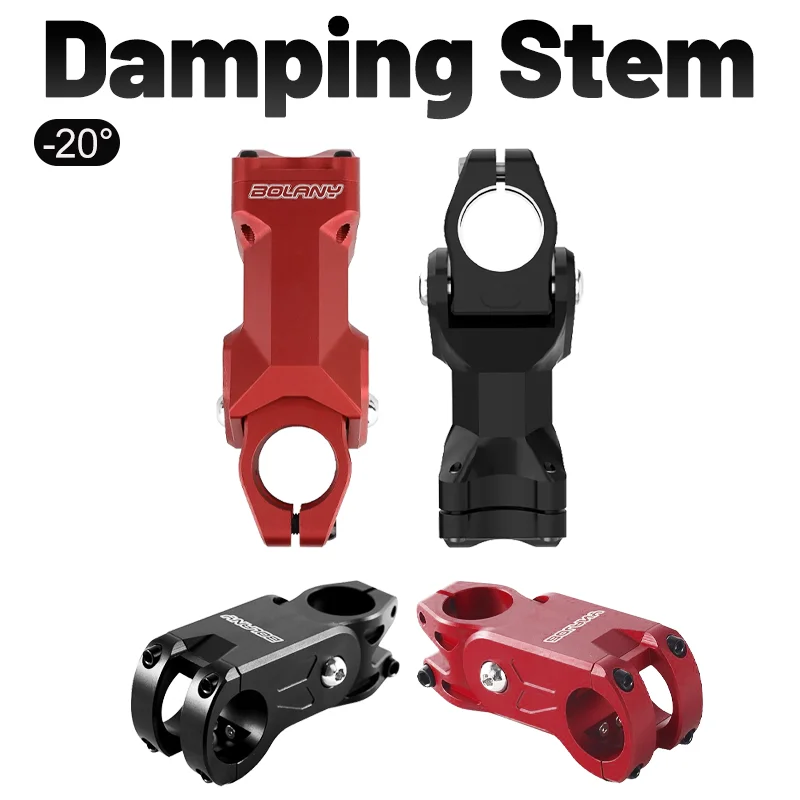 

28.6 31.8 95mm Adjustable Bicycle Stem Black Red Suspension Damping Stem Aluminum Alloy Road Mountain Gravel Bike