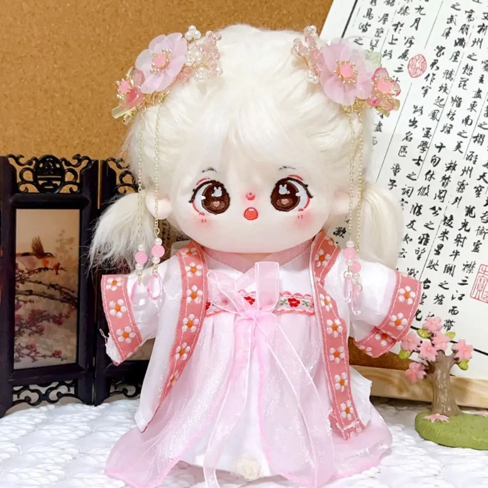 Doll Clothes for 20cm Idol Dolls Cotton Doll Clothes Ancient Style Hanfu Skirt Dress Accessories Non-attribute Outfit