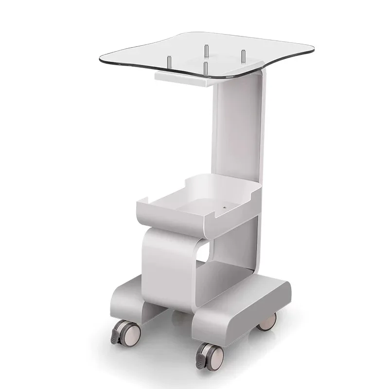 

2 Tiers Salon SPA Rolling Trolley Hairdressing Acrylic Cart Beauty Machine Storage Stand Holder