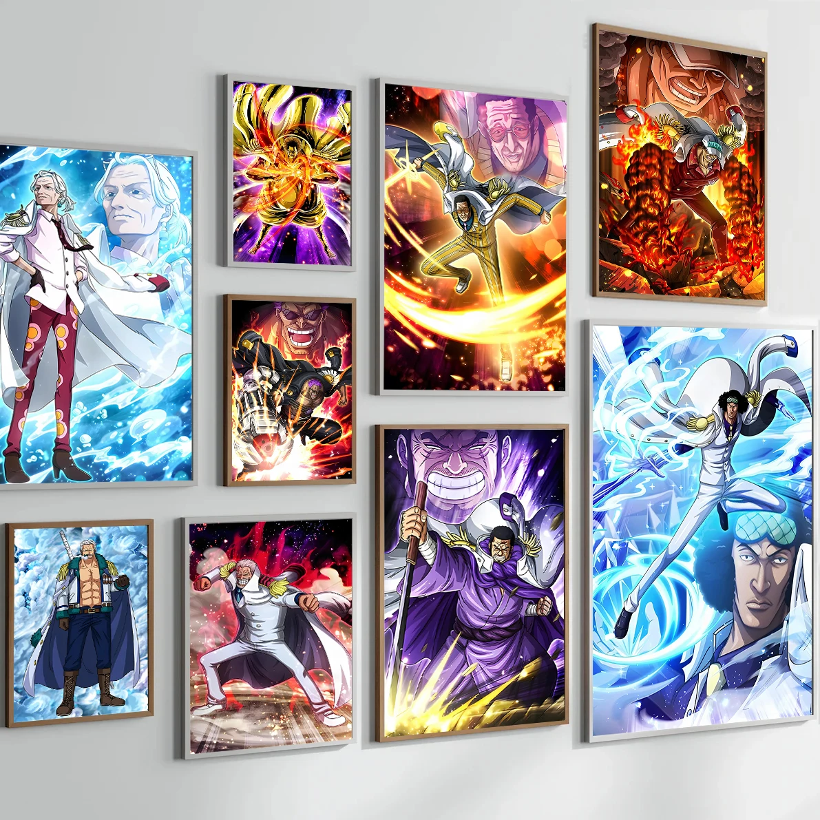 

One Piece Akainu Anime Wallpaper Aokiji Figures Home Decoration Painting Wall Art Self-adhesive Poster Kizaru Sticker Kid Gift