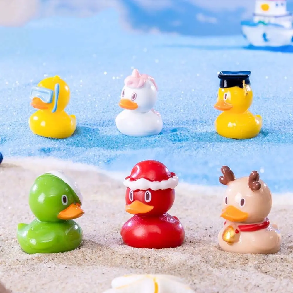 Cute Mini Duck Figurines Resin Crafts DIY Duck Figurines Miniature Handmade Cartoon Micro Landscape Decoration