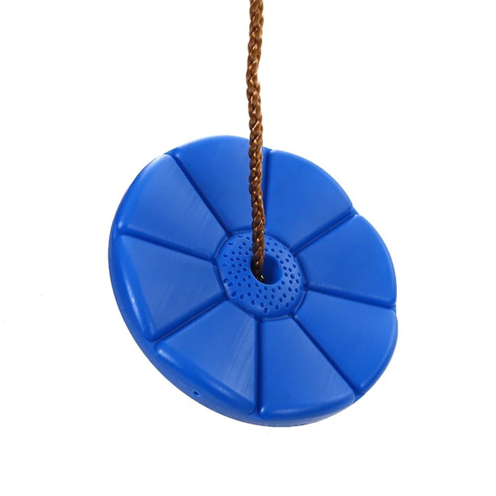 

Outdoor Disc Swing Seat 60kg Weight Limit Blue Plastic Kids Tree Disk Swing for Backyard Porch Disk Swings for Trees
