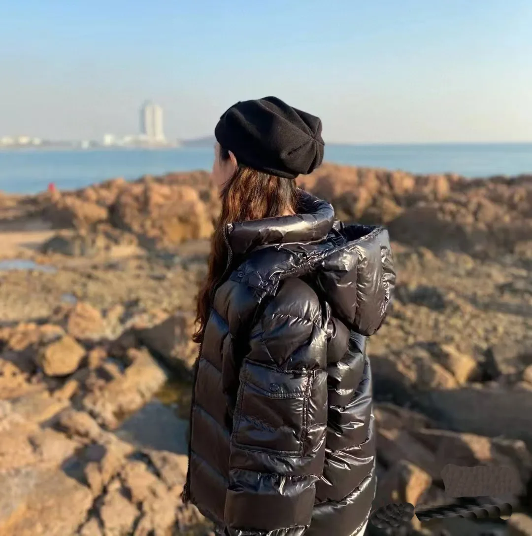 

Brand White Duck Down Coats Puffer Jackets Men Casual Hood Shiny Warm Loose Parkas Man Down Coats Plus Size Male Parkas