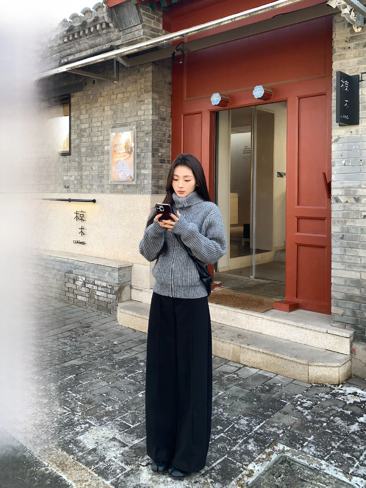 Pusumede High Waist Drapey Straight Leg Suit Pants Women's Trousers Casual Wide Leg Suit Pants Commute Fashion Ladies Pants