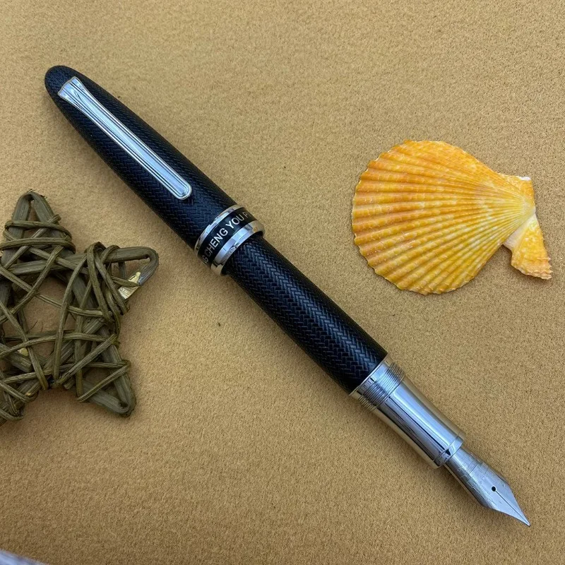 

Penchen 146 Stripe Shadow Pattern Limited Edition Fountain Pen Iridium Gold F 0.5mm Nib Ink Pens Office High End Practice Pen