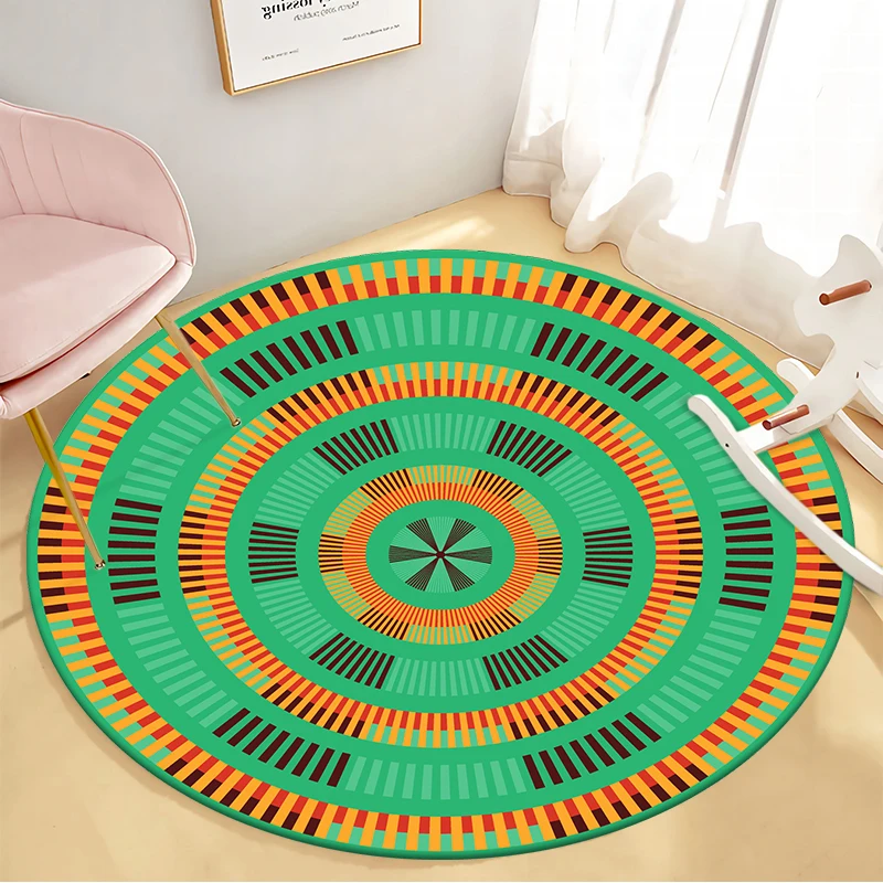 Round Flannel Carpet for Living Room Rugs Doormat Bedroom Carpet Mat for Children Fluffy Rug Tapete Redondo Room Decorarion