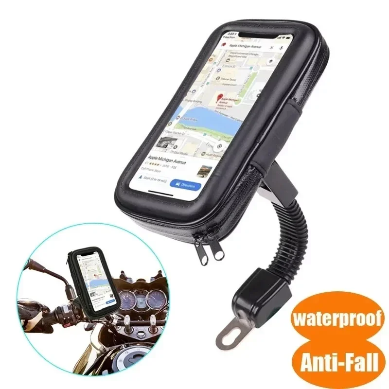 

Waterproof Bag GPS Motorcycle Phone Holder Bag Bicycle Phone Holder Bike Handlebar Support Moto Mount Card Slots