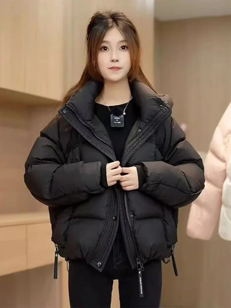 

American Sle Winter Cotton Jaet Women's Coat 2025 New Design Hooded Cotton Clothes ular Trend Outerwear Coat