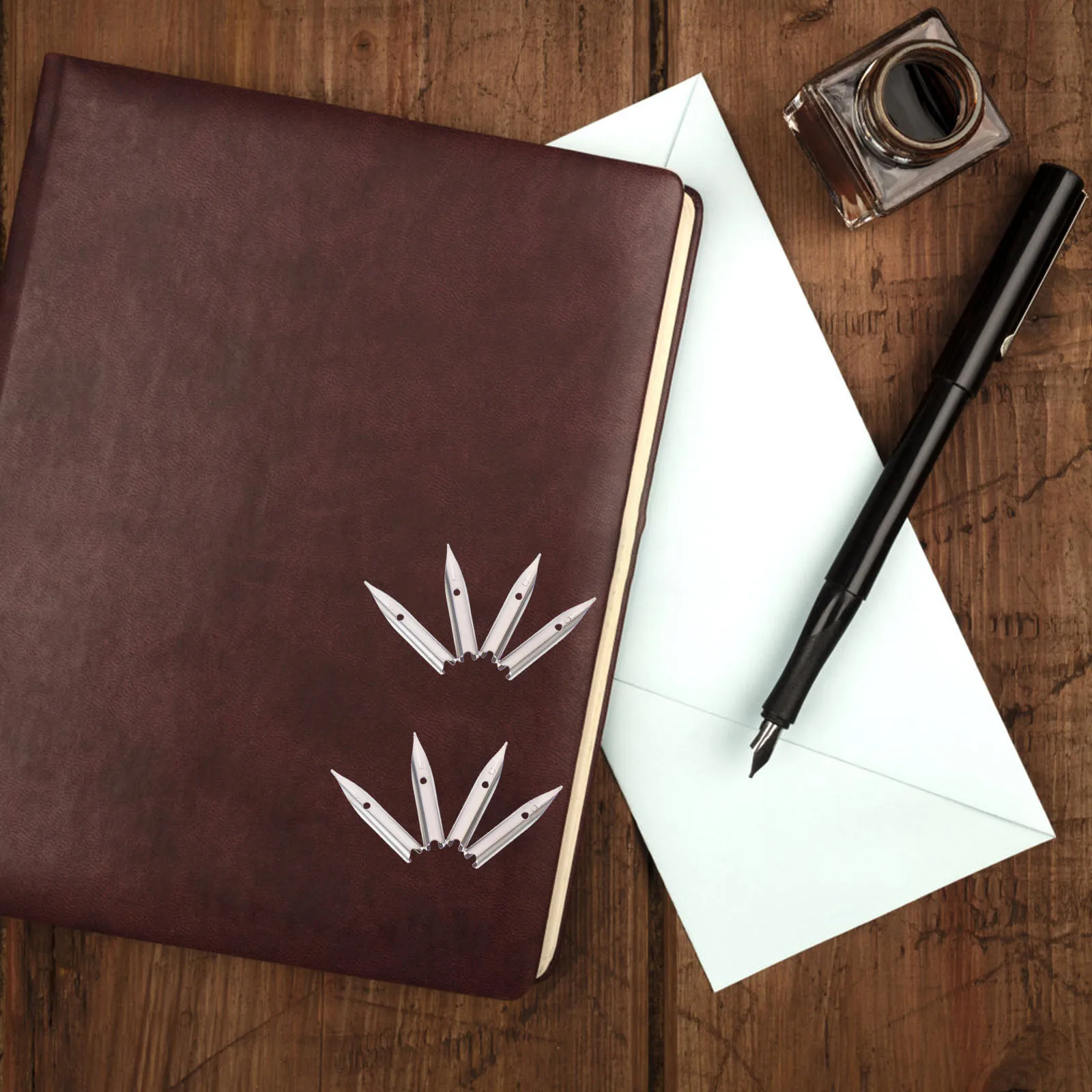 

20 шт. сменные наконечники для каллиграфии для обычных гусиных ручек и студентов, запасные наконечники для фонтана, серебро для письма