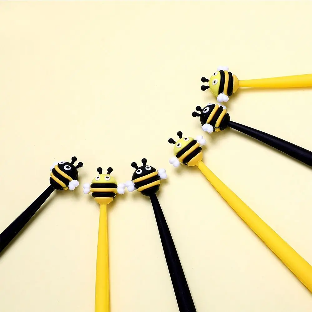 

Funny Cute Office Supply Plastic Silicone Students School Supplies Cute Bee Gel Pen Black Neutral Pen Writing Signature Pen