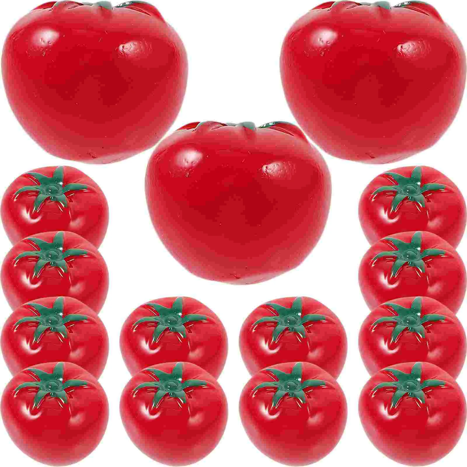 

20 Pcs Artificial Miniature Fruits Food Fake Models Tomatoes Resin Faux Decor House Photo Prop Child