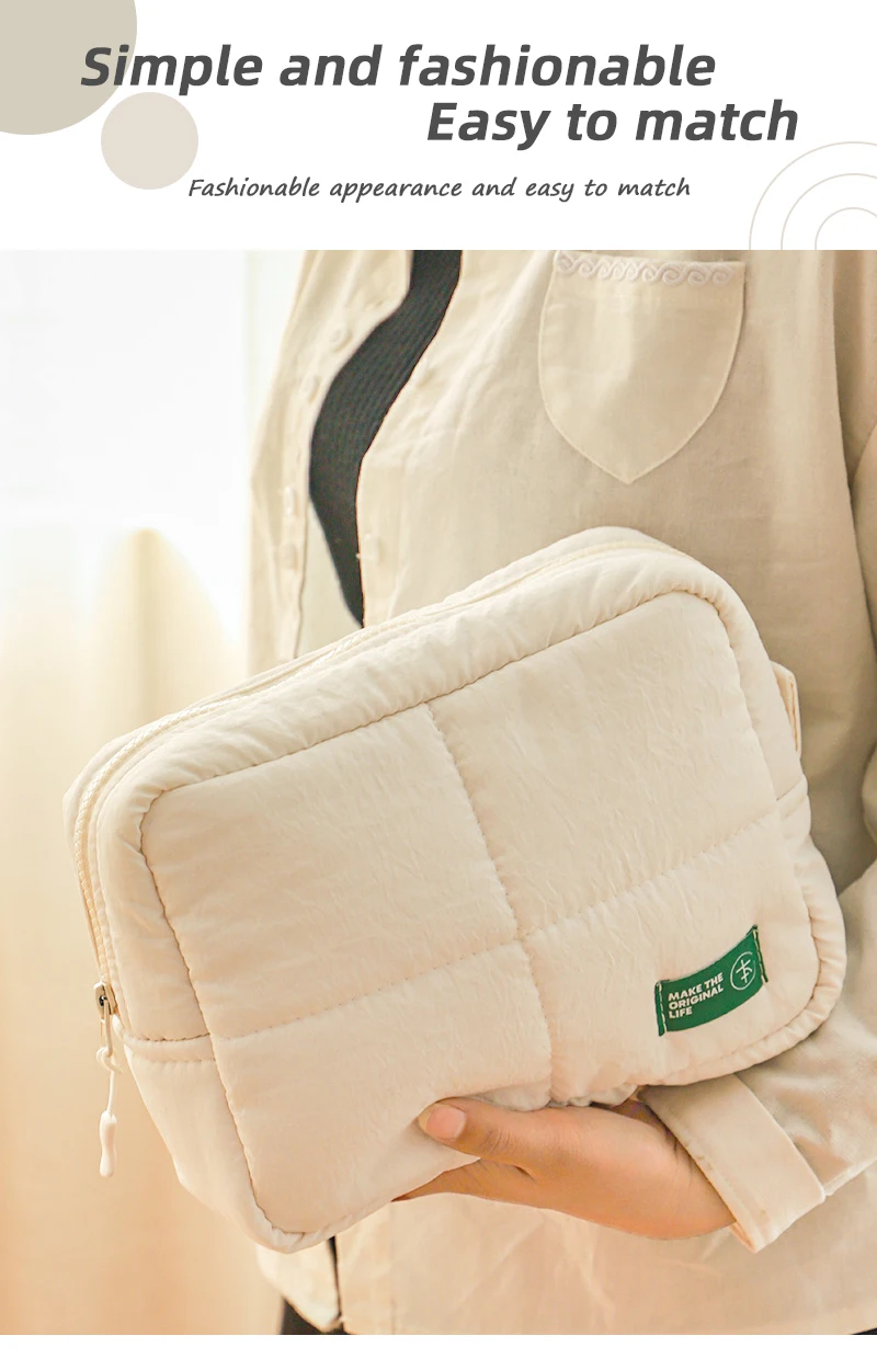 Unverzichtbare wasserdichte Kosmetiktasche aus Nylon für Reisen, eine Aufbewahrungstasche für verschiedene Gegenstände, eine Kulturtasche und eine Gepäckaufbewahrungstasche – Detail 7