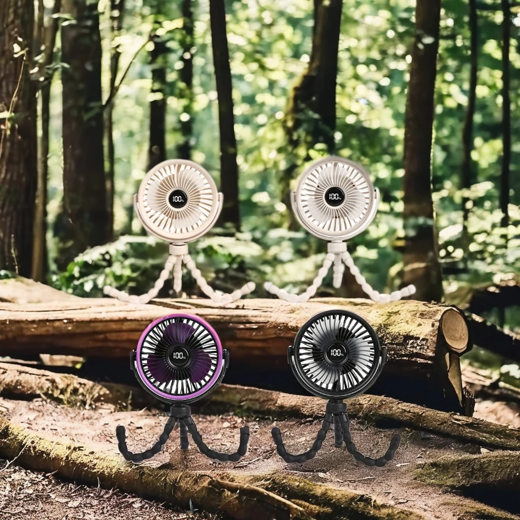 عالية الجودة المحمولة عربة أطفال صغيرة مروحة قابل للتعديل سرعة سيارة كهربائية السفر في الهواء الطلق استخدام مروحة الأخطبوط USB الصغيرة