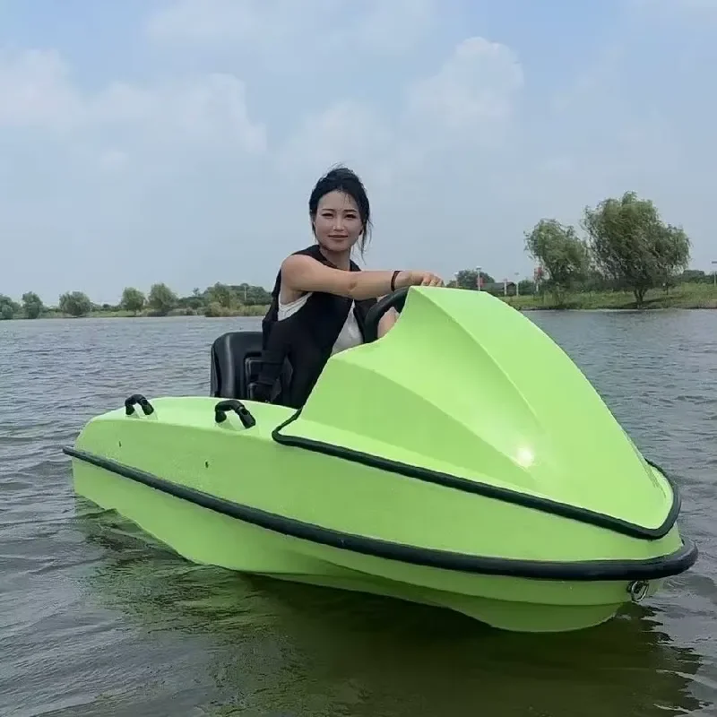 ArtPower EB01G Green ABS 72V 15KW Electric Jet Karting Boat Motorized Mini Boat Eco-Friendly Portable for Aquatic Adventures