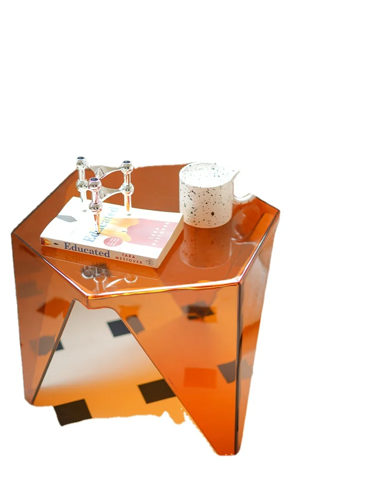 Xl Sofa Acrylic Transparent Side Table Small Table Coffee Table Bedside Table Corner Table Storage Rack