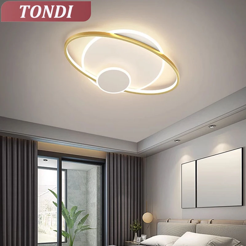 

LED Ceiling Lamp Gold/Black For Living Room Bedroom Dining Room Kitchen Home Lighting Chandelier Indoor Decoration Lamp