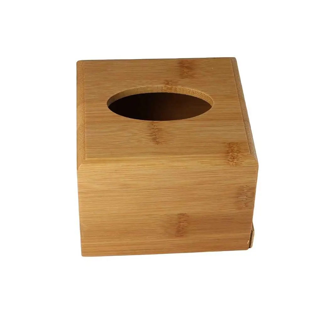 Hotel Creative Western restaurant Bamboo Desktop Organizer Square Napkin holder Storage box Tissue Holder Tissue Rack