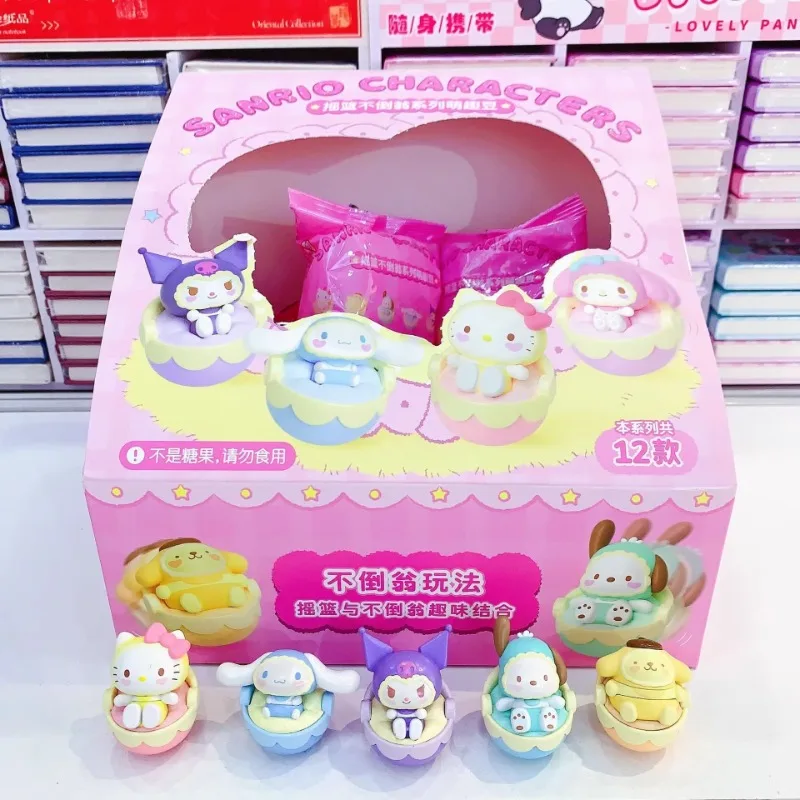 

Фигурка персонажей Sanrio Hello Kitty Melody Kuromi Cinnamon Mini Blind Box детская игрушка
