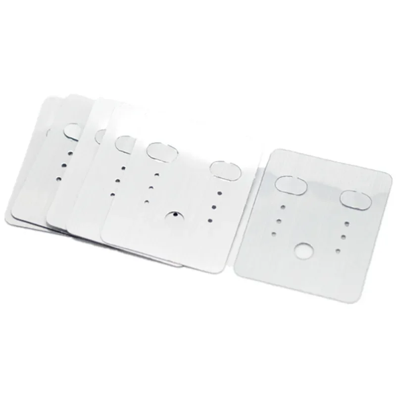 1000Pcs Wholesale Silver Tone Plastic Fashion Jewelry Ear Hooks Earrings Display Cards 48x38mm