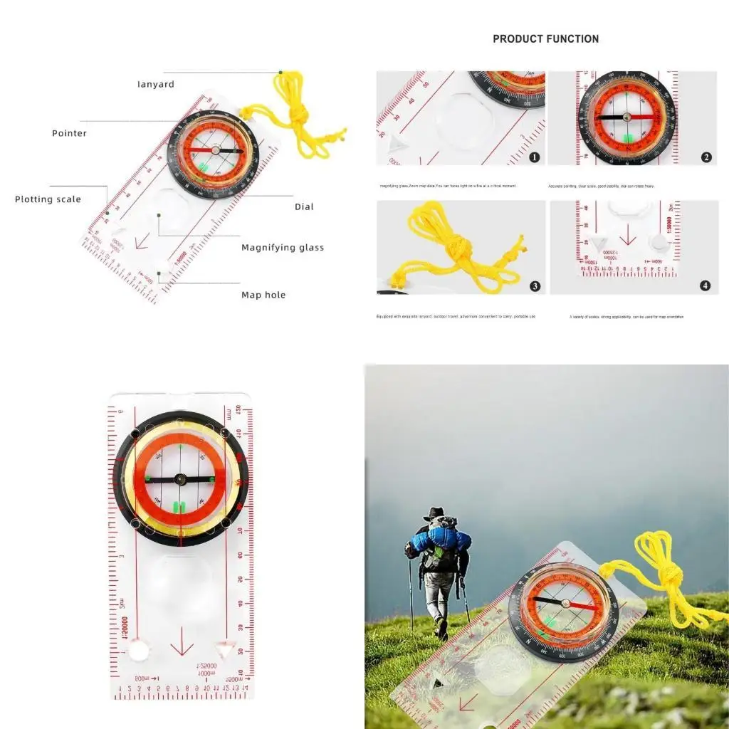 

Y1UC 2 Pcs Orienteering Compasses Camping Survival Compasses for Orienteering Walking