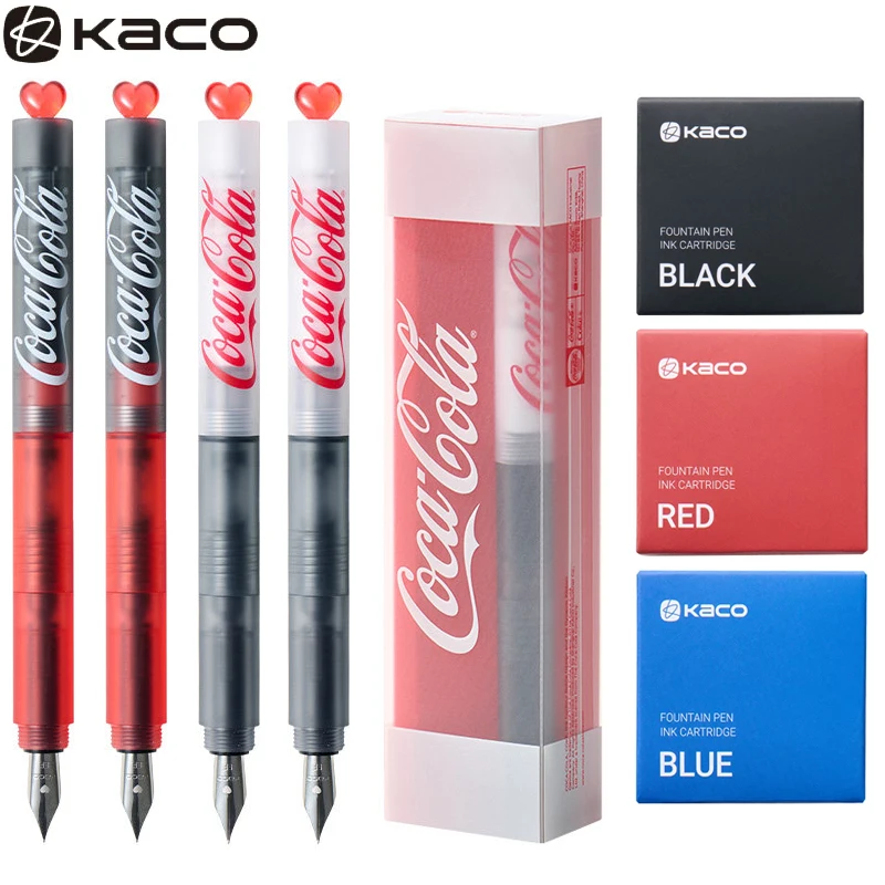 Bolígrafo KACO Coca Cola, punta EF con tecnología a prueba de fugas y estética icónica de Coca-Cola, bolígrafo para jóvenes escritores y coleccionistas, el mejor regalo.