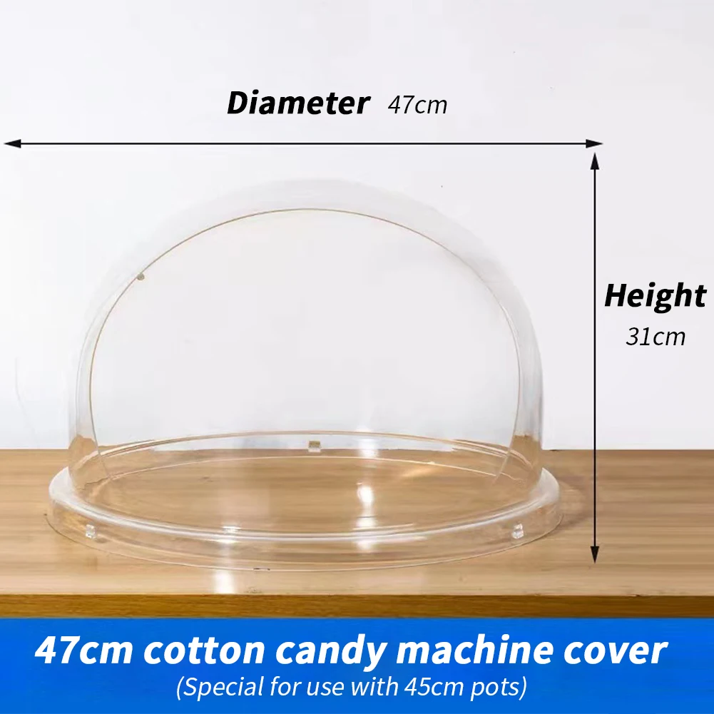 Imagem -03 - Comercial Cotton Candy Machine Cover para Crianças Clear Floss Sugar Maker Bubble Shield Dome Home Party Holiday Celebration