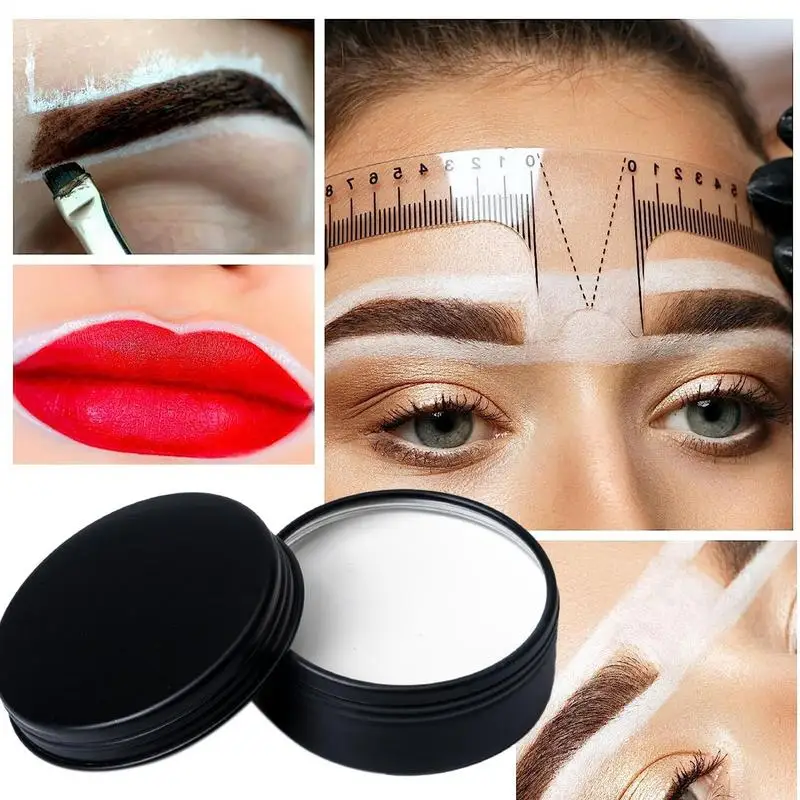 Pâte blanche lavable pour sourcils, maquillage en continu, fournitures de tatouage, 20g, 1 pièce