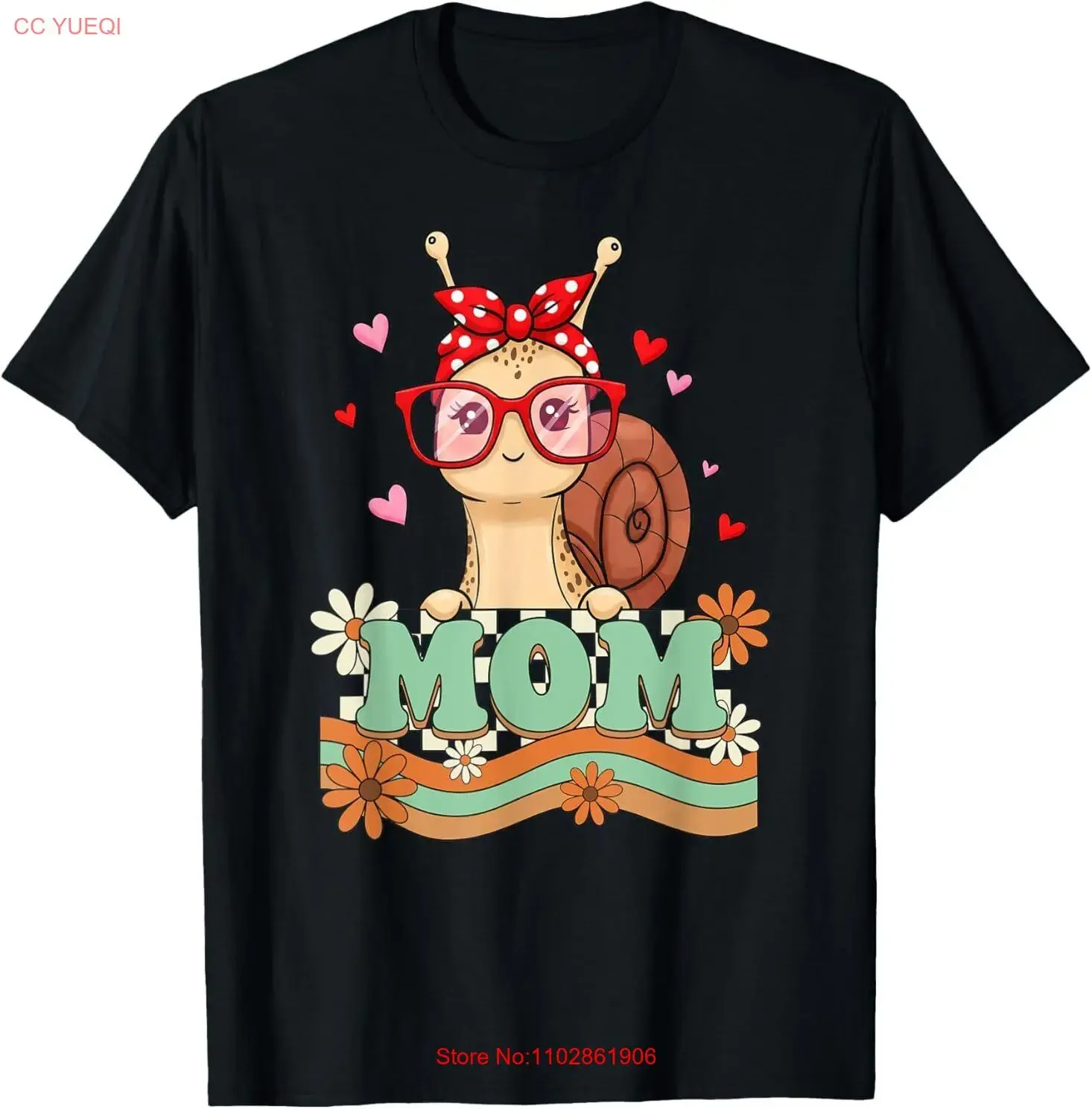 Ретро 70-х годов Цветочная улитка Мама Мама Бабушка День матери Женская футболка винтажная стираная графика Мягкая дышащая универсальная уличная одежда